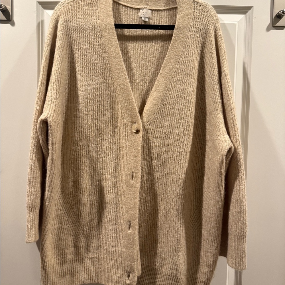 a new day Women's Beige Cardigan Sweater